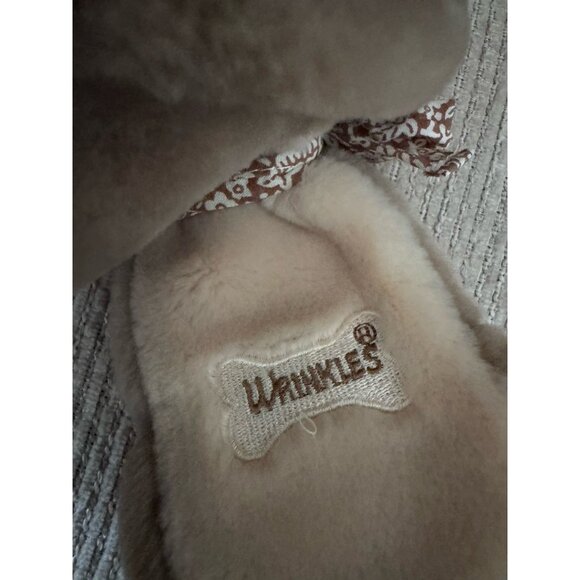 VTG WRINKLES Puppet Puppy Dog Girl Bows Toy Plush Stuffed Animal 1981 MINT - Picture 9 of 10